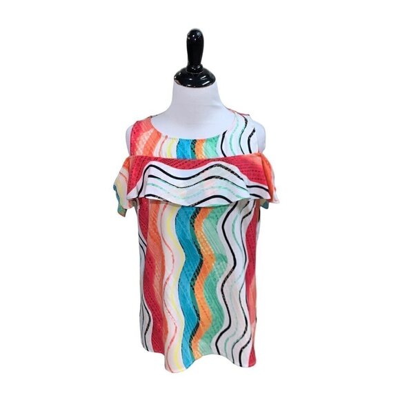 Unbranded Tops - Unbranded Women's Open Shoulder Top S Small Multicolor Polyester